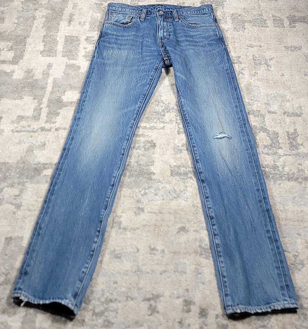 VTG Levis 511 Men's Selvedge Redline Slim Fit Jeans Hemmed Sz 31x31 See Desc